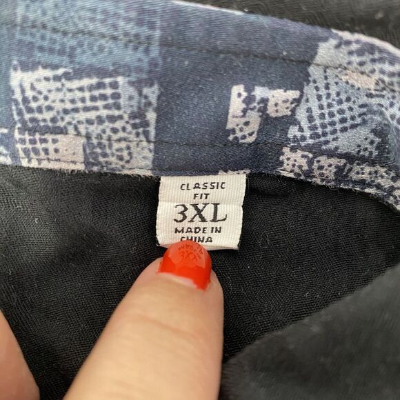 Robert Graham Men's 3XL Cotton Classic Fit Black‎ Flip Cuff Long Sleeve Shirt - Picture 5 of 6